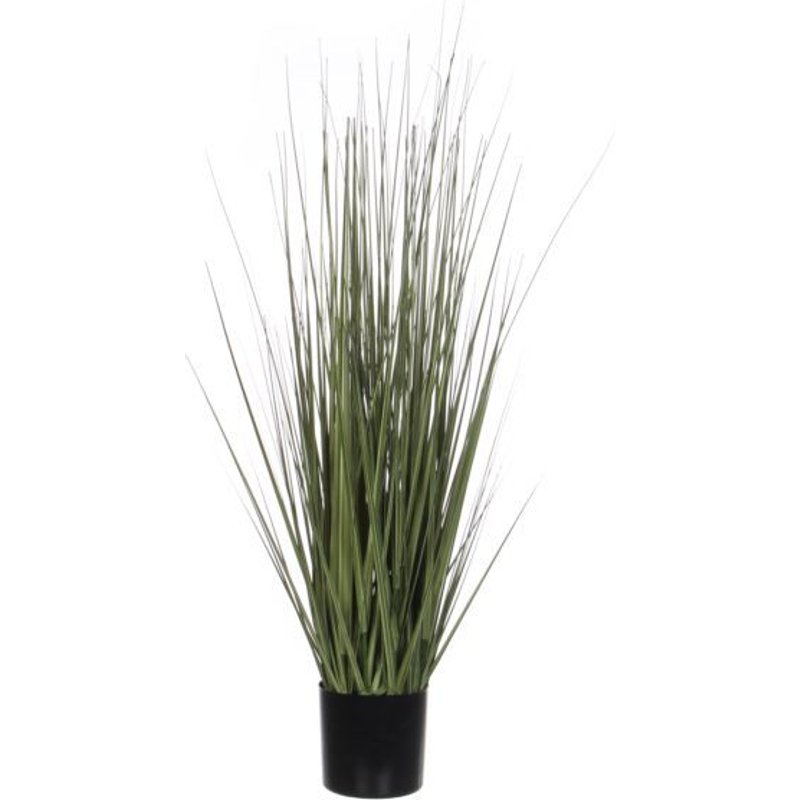 Mica Decorations herbe en pot artificiel, PVC, vert, h 92 d 35 cm