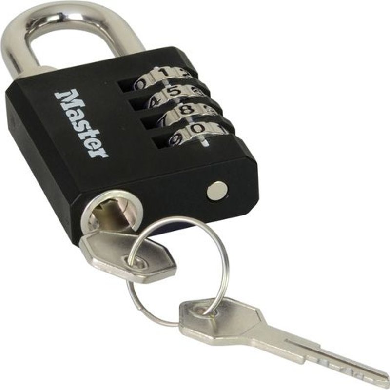 Cadenas à combinaison avec clé de secours Master Lock 40mm