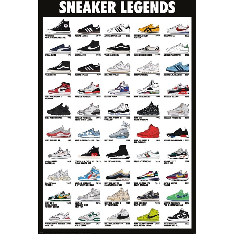 Sneaker Legends - - 61x91,5cm - Affiche / Poster / Envoi Roulé
