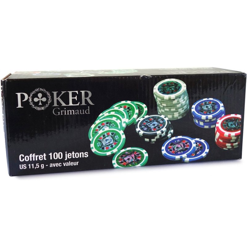 Accessoires Poker - Coffret Cristal 100 Jetons Us 11,5 G Marqués - 130005269