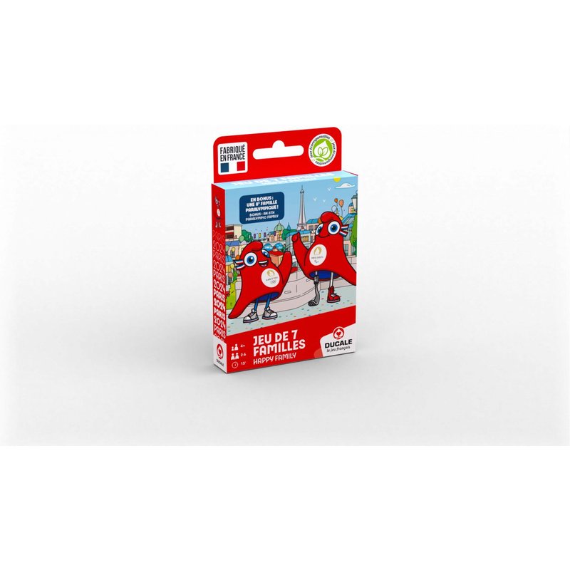 Cartes À Jouer 7 Familles Mascotte Jo Paris 2024