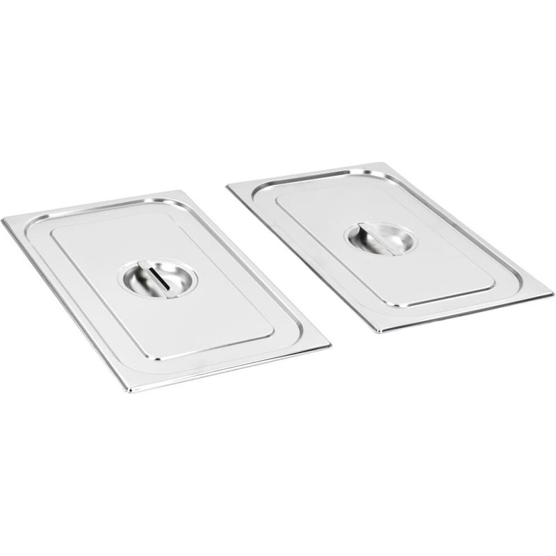 Couvercles de plateau 2 pcs GN 1/1 Acier inoxydable vidaXL