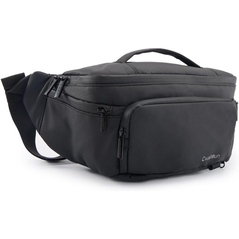 Sac pour Appareil Photo DSLR, Sac Photo SLR, Sac à bandoulière pour Appareil Photo, Sac de Ceinture pour Appareil Photo résistant à l'eau, Sac à bandoulière pour photographes,Noir,L