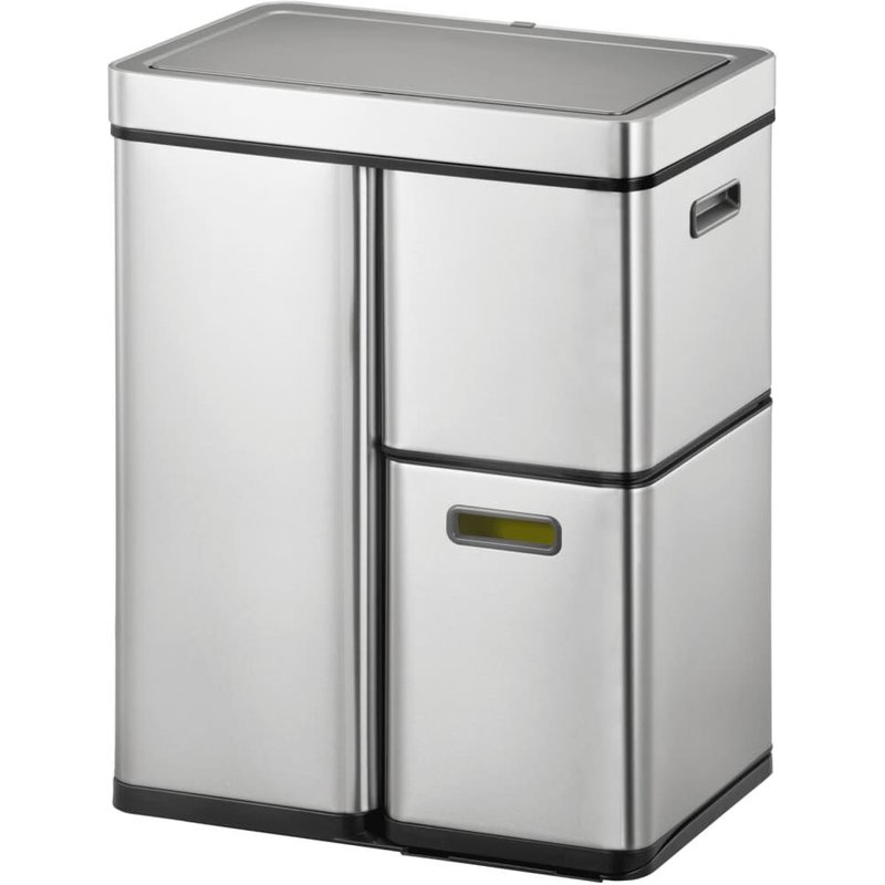 Poubelle à capteur Mirage Plus 1x30 L + 2x15 L Argenté mat EKO