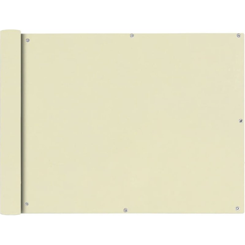 Écran De Balcon En Tissu Oxford 90x600 Cm Crème Vidaxl Vidaxl