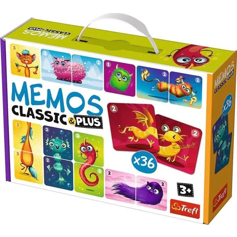Jeu De Mémoire Mémos Classiques Monstres Mignons