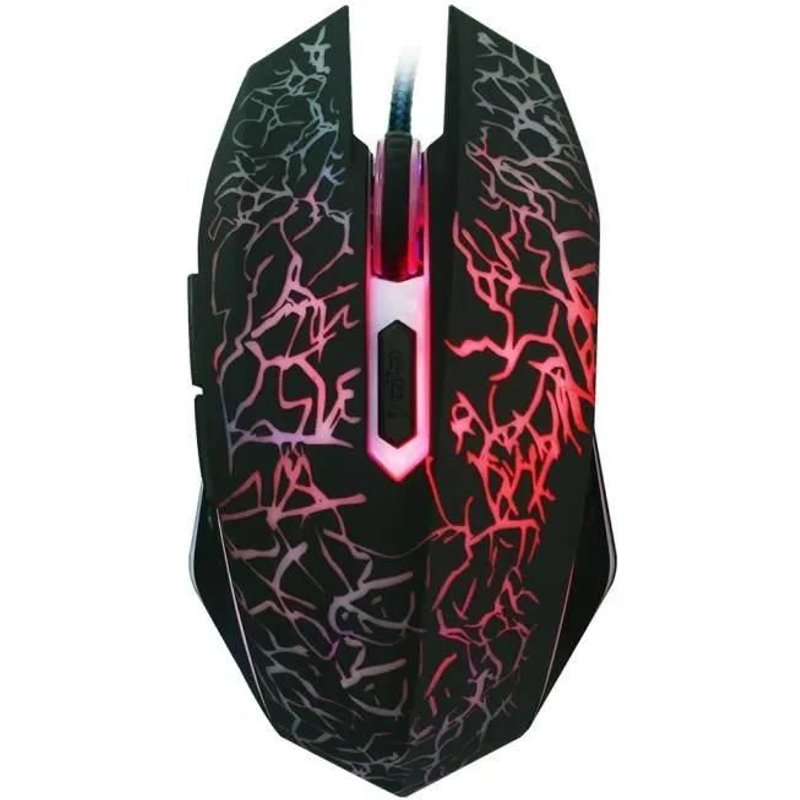 Souris filaire Gaming - Coloré clignotant 2400DPI - 6 Bouton - Noir