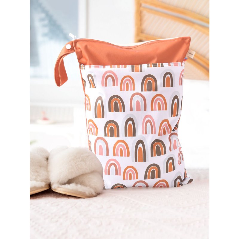 Sac À Couches, Sac A Couches Bebe, Imperméable Double Zip Pocket Hanging Wet Dry Bag, Lavable Et Réutilisable, Convient Aux Couches Bébé, Fitness, Plage, Piscine