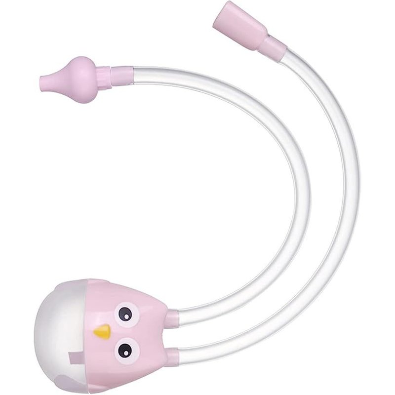 2 Mignon Hibou Bébé Nez Aspirateur (Rose) Sécurité Bébé Nasal Nettoyant Réutilisable Néonatal Nasal Mucus Dissolvant