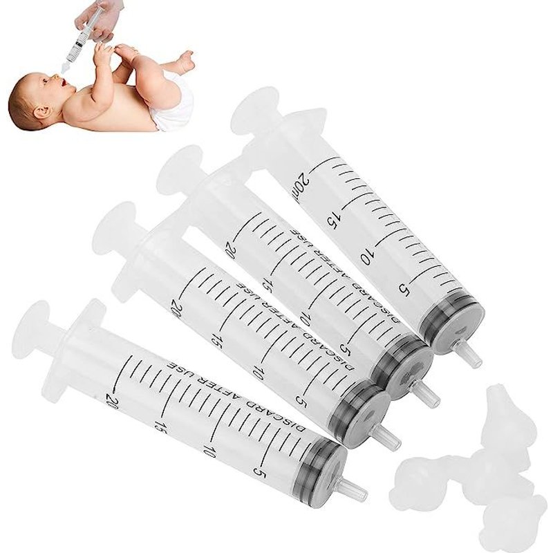 4 Aspirateurs Nasaux Pour Bébé 20 Ml, Seringues Nasales, Irrigateurs Nasaux Pour Nouveau-Nés Et Jeunes Enfants, Et Seringues De Nettoyage Nasal Sûres Avec Aspirateurs Nasaux En Silicone Réutilisables