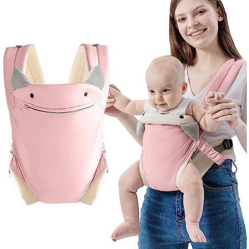 Sangle Pour Bébé - Rose, Avec Poches, Quatre En Un, Facile À Porter, Sangle Ergonomique Réglable Et Respirante, Parfaite Pour Les Nouveau-Nés Jusqu'aux Nourrissons De Moins De 15 Kg