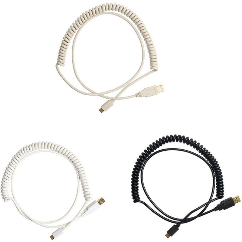 Câble enroulé USB C pour clavier mécanique, Interface USB type-c pour Poker 2 GH60