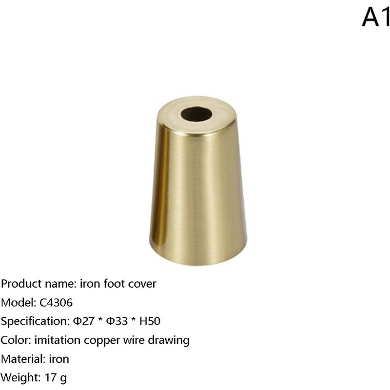 Couvercle De Pied De Meuble En Cuivre Massif, 1 Pièce, Couvercle De Pied De Table Et De Chaise En Laiton Brossé, Protecteur De Décor, Coussinet De Sécurité Inférieur