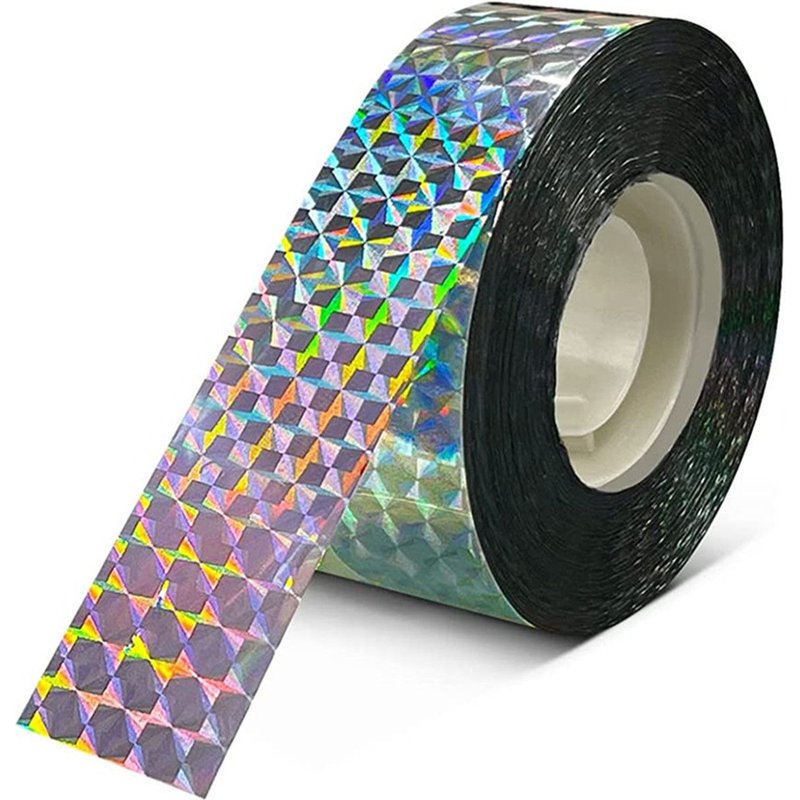 4pcs Bande Répulsive Anti Oiseaux Bande Holographique pour Oiseaux Anti Oiseaux Bande 80m x 2,4cm Double Face Bande Répulsive Anti Oiseaux pour Oiseaux Parfait Dissuasif Contre Oiseaux Pigeons Corbeau