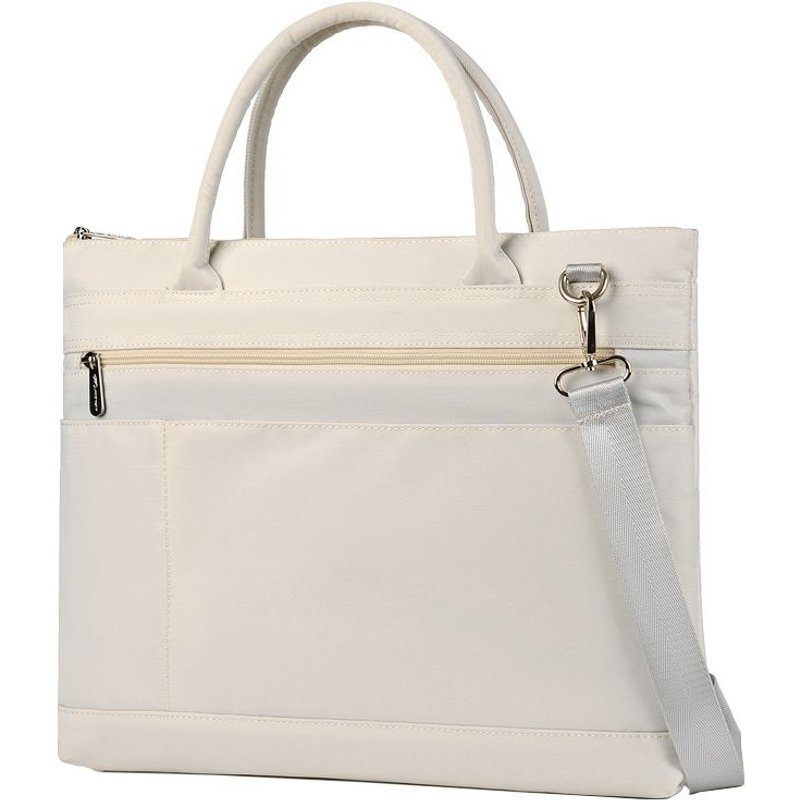 Sac pour ordinateur portable pour homme et femme Sac à bandoulière Business Porte-documents de travail léger Sac à bandoulière grande capacité - beige