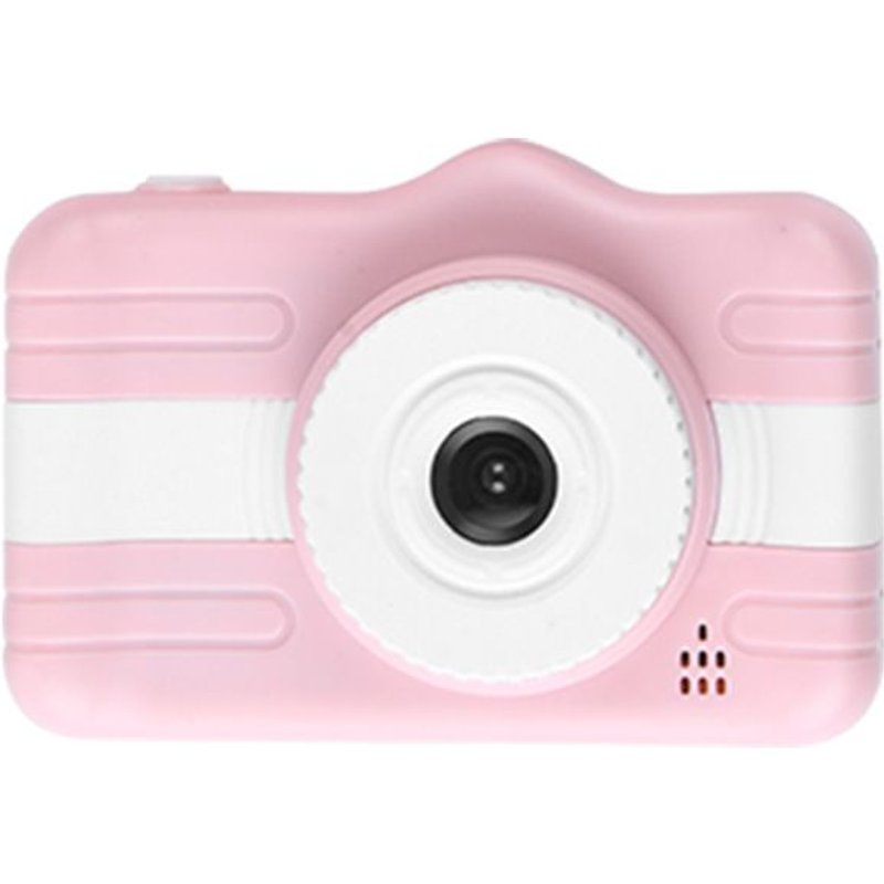 Appareil photo numérique pour enfants HD double caméra à mise au point automatique jouet rose (carte mémoire 32G + lecteur de carte)