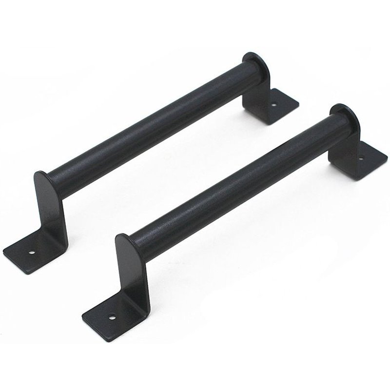 2pcs poignée de porte intérieure poignée de porte de grange en acier, poignée de porte de grange noire