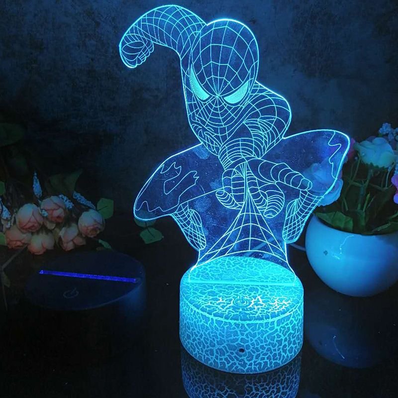 Lampe Led Illusion 3d, Veilleuse Pour Enfants, 16 Couleurs Changeantes Tou