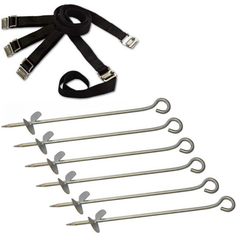 Kit De Fixation Trampoline 6pcs - Gris