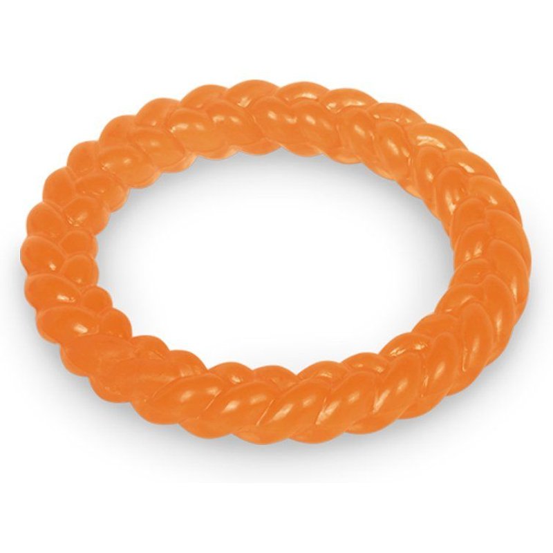 Nobby Tpr Anneau Tressé Jouet Pour Chien Orange Diam Tre 14 5 Cm