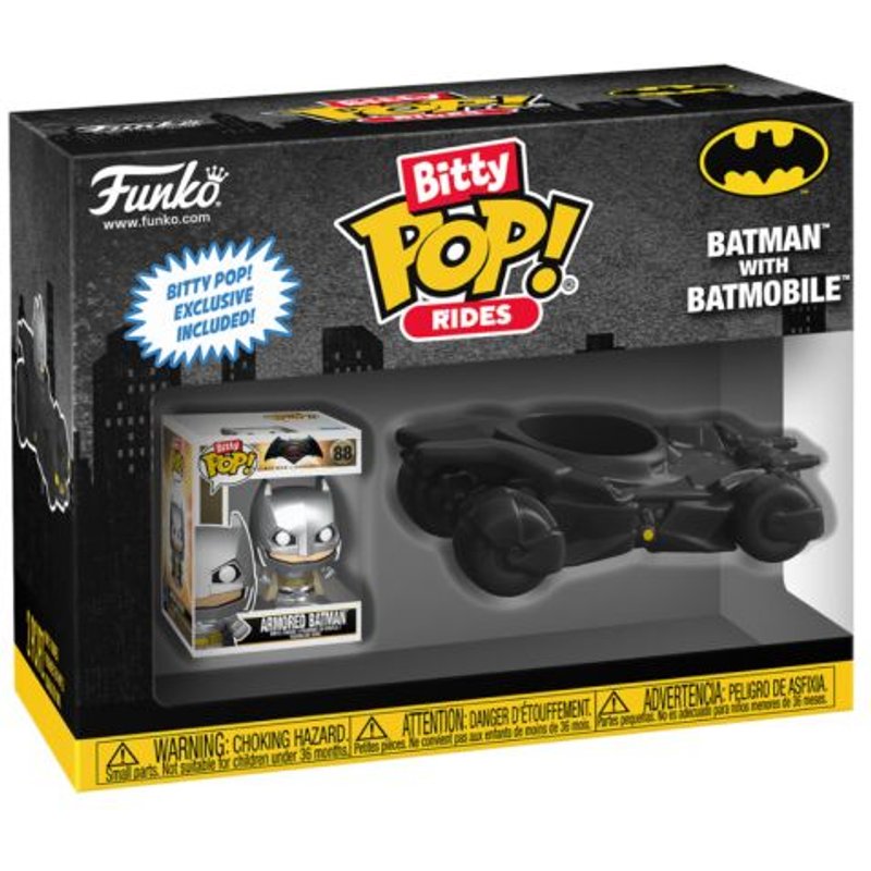 Figurine Bitty Pop! Ride - Batman - Batman Avec La Batmobile
