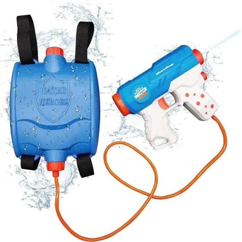Pistolet À Eau Avec Sac À Dos 1100ml - Marsee - Jouet DEau - Bleu - Mixte - Extérieur