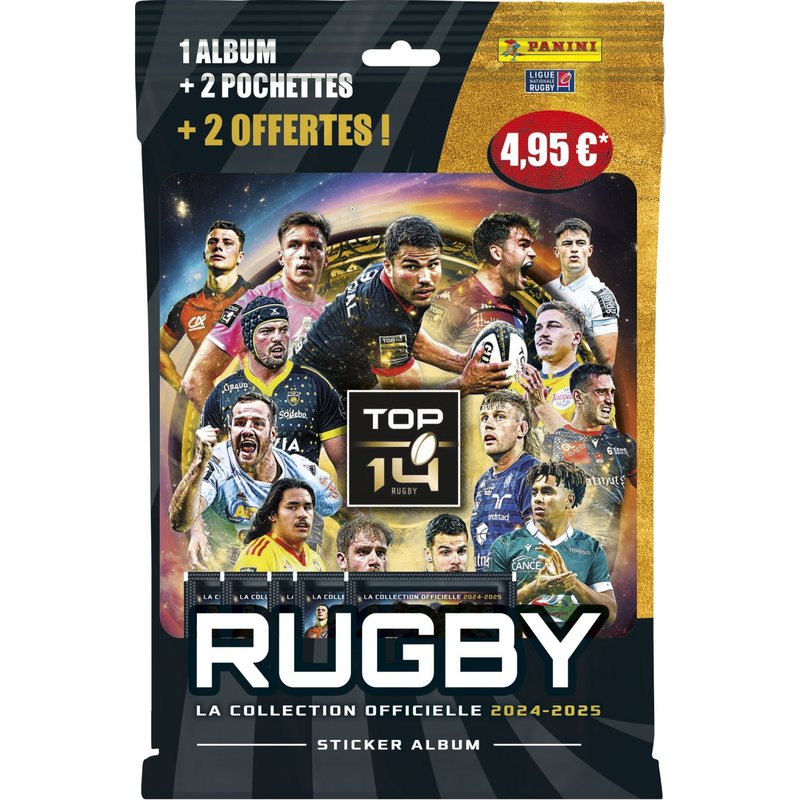 Stickers Rugby Top 14 2024-2025 Album + 2 Pochettes + 2 Offertes