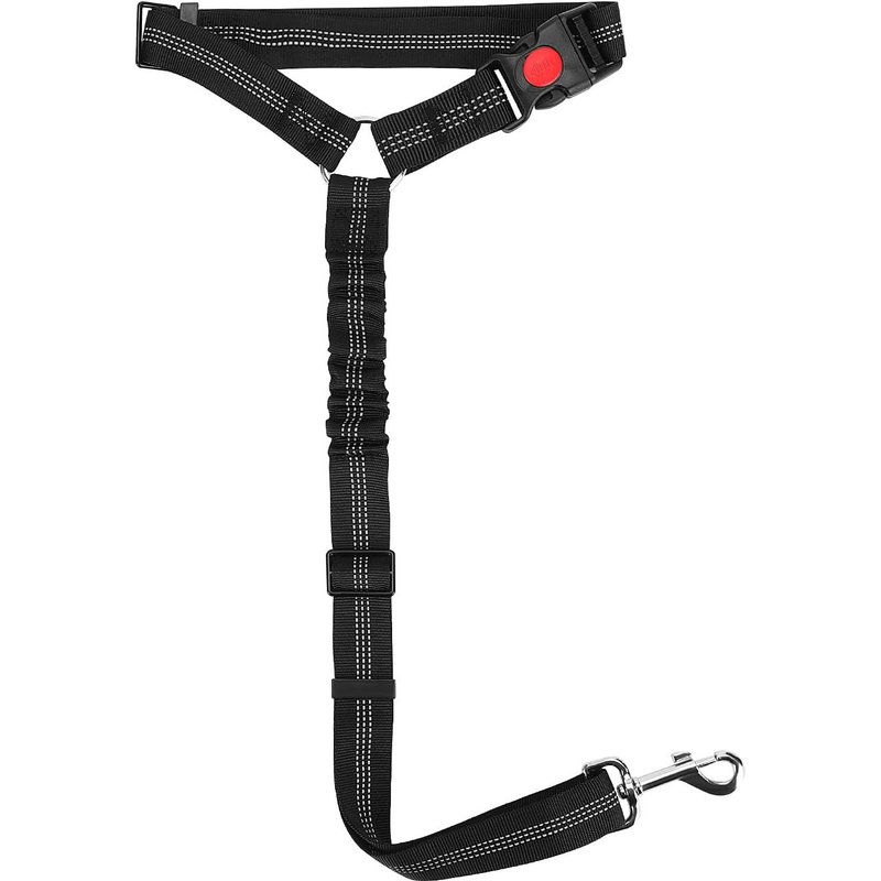 Harnais Pour Chien, Noir, Appuie-TĂȘte 2 En 1, Harnais De Voiture Pour Chien RĂ©glable De SĂ©curitĂ© Pour Chiot Et Accessoires De Laisse RĂ©sistants, Animal De Compagnie Pour Chat
