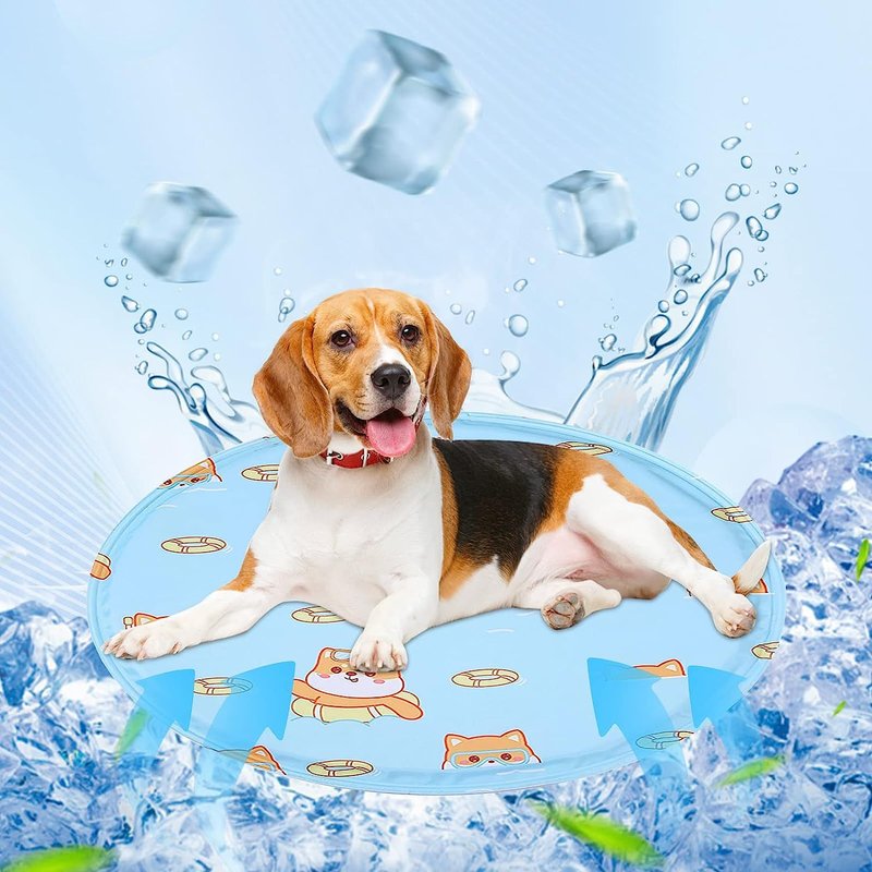 Tapis Rafraichissant Chien, Bleu (M (40cm)) Tapis Refroidissement Pour Animaux De Compagnie Reste Froid, Gel Non Toxique Refroidisseur Tapis Fraicheur Résistant Aux Rayures Pour Chien Chat,