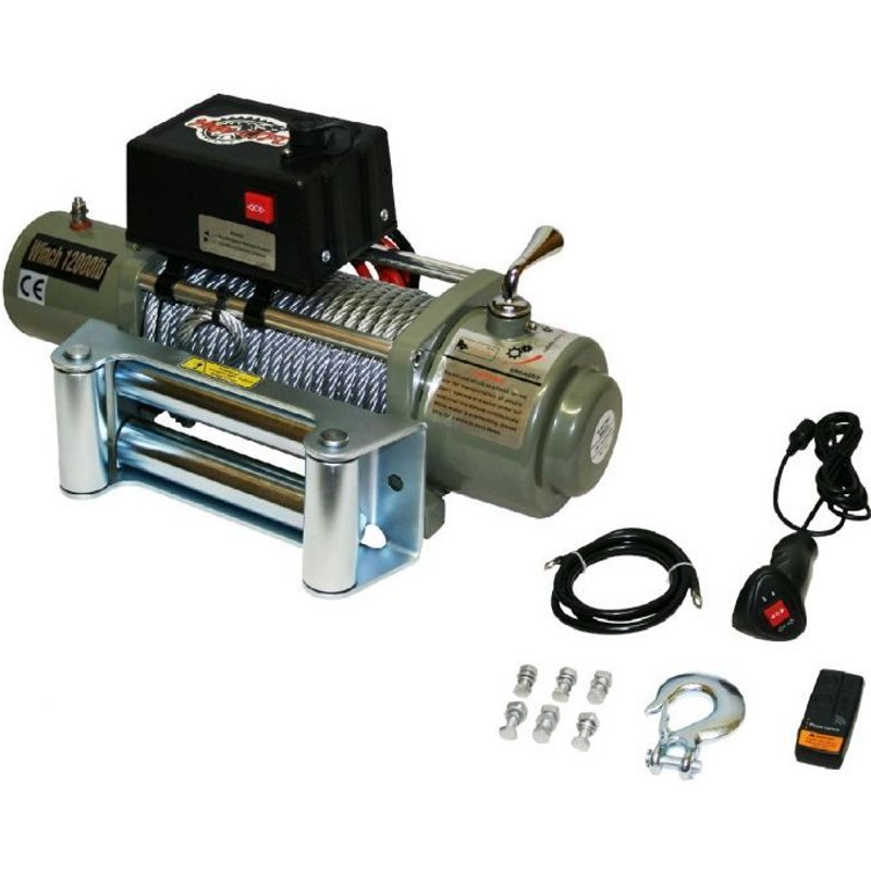 Varan Motors - var-sc12000LB Treuil électrique 12V 5443KG 4800W, Treuil à câble longueur 28m Ø9.4mm