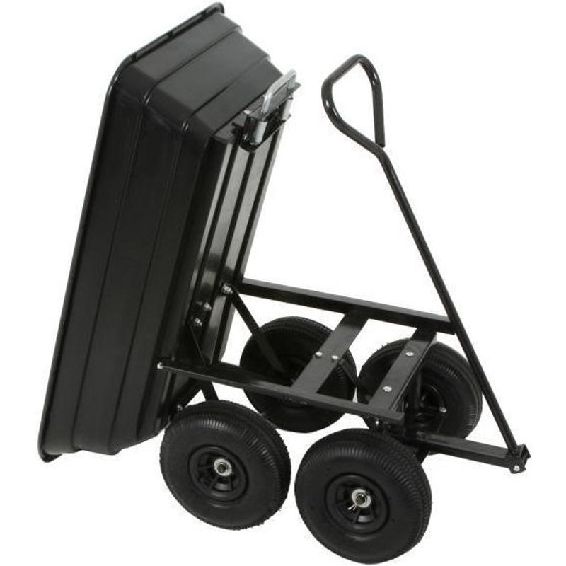 Varan Motors - TC1801 Chariot de Jardin à Benne Basculante, Chariot Transporteur remorque à Benne Charge 250Kg Max.