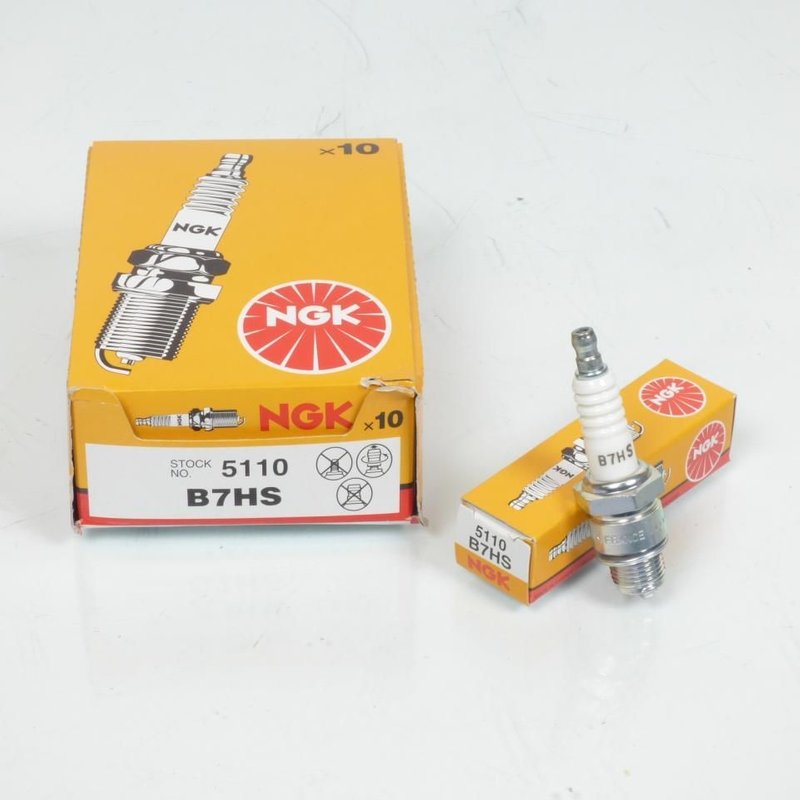 Bougie D'allumage Ngk Pour Moto Yamaha 50 Fs1 E 1974 À 1976 B7hs / 5110 / Par 10 Neuf