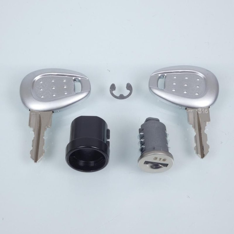 Barillet avec bague et clé avec plastique argent Givi Z661A