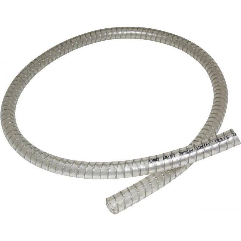 Durite refroidissement eau 12x18mm x 1m transparente renforcée NRG/Ru