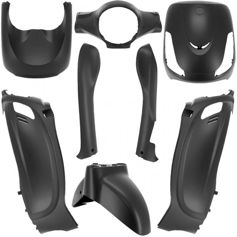 Kit carénages noir mat pour Sym 50 Fiddle 2 4t 11-21, 125 Fiddle 2 10