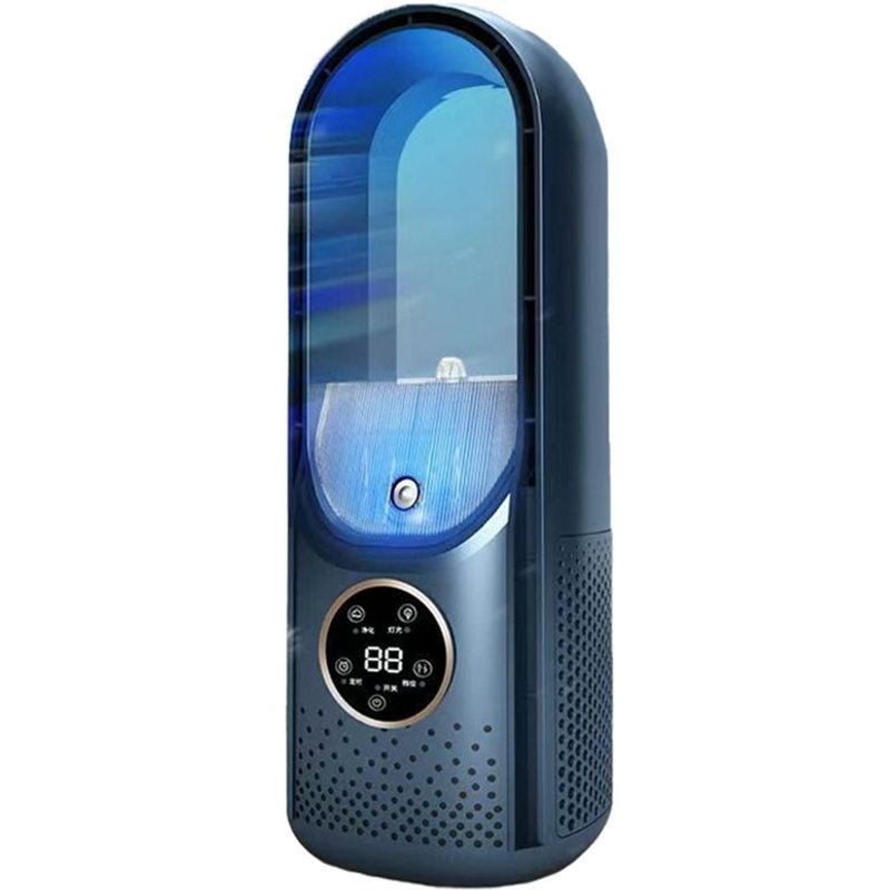Refroidisseur D'Air LED Affichage Climatisation Humidification Ventilateur ÉLectrique 6 Vitesses Minuterie Silencieuse Ventilateur Humidificateur Ventilateur Bleu