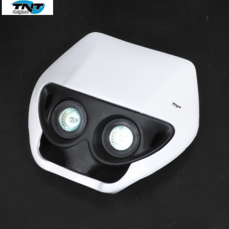 Tête de Fourche Enduro halogène double optique- Blanc