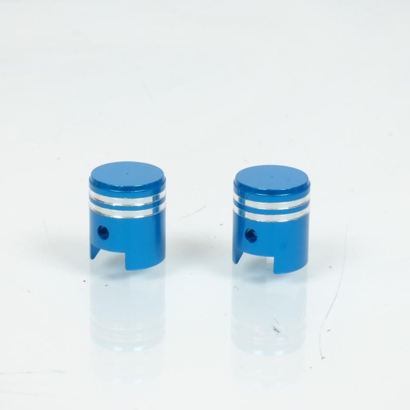 Paire de bouchons de valves TNT Piston- Bleu