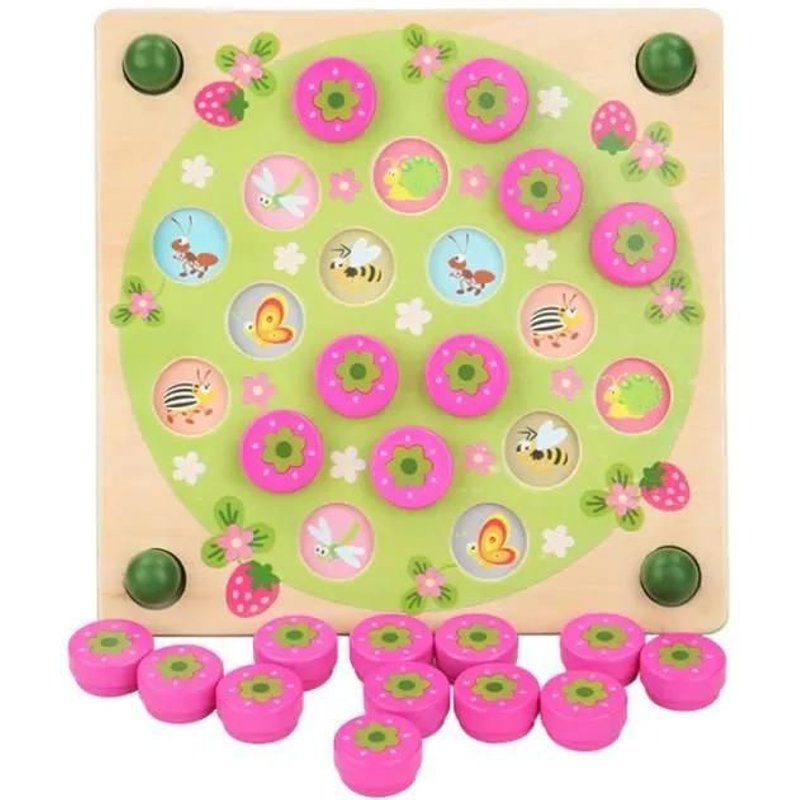 Jeu En Bois Pour Enfant, Toys Jeu Memory Jardin Des Coccinelles, Jeu De Mémoire Ducatif En Bois Pour Enfants De 4 5 6 Ans