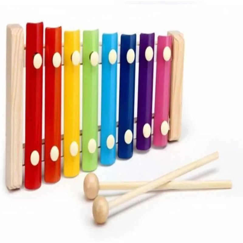 1 PCS - Jouets musicaux en bois Montessori pour enfants, Piano Xylophone à 8 notes, jouets musicaux éducatifs