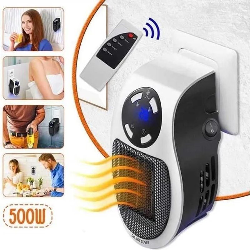 Chauffage Ventilateur Portable Maison lectrique Handy Air Chaud - Noir - 500 W