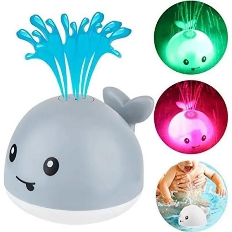Jouet De Bain Et Piscine Pour Bébé, Baleine À Jet Avec Led