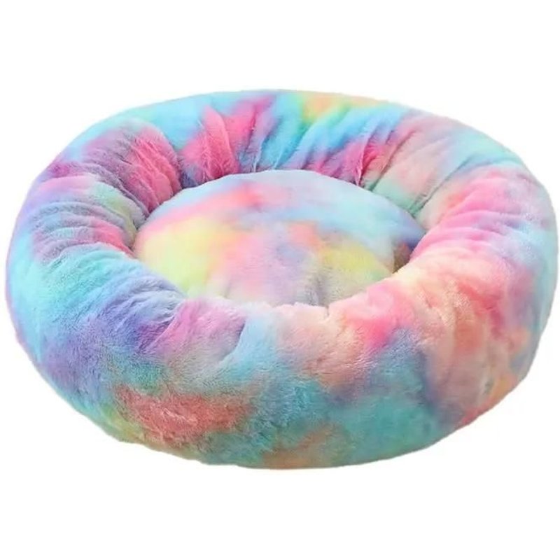 Rngcpto Lit De Panier Coussin Pour Chat Et Chien,Lit De Animaux Rond En Peluche Douce Et Confortable Panier Pour Chat Chien 40cm A