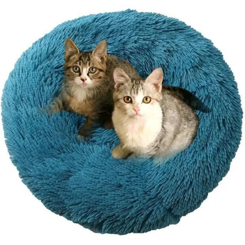Rngcpto Lit De Panier Coussin Pour Chat Et Chien,Lit De Animaux Rond En Peluche Douce Et Confortable Panier Pour Chat Chien 40cm A