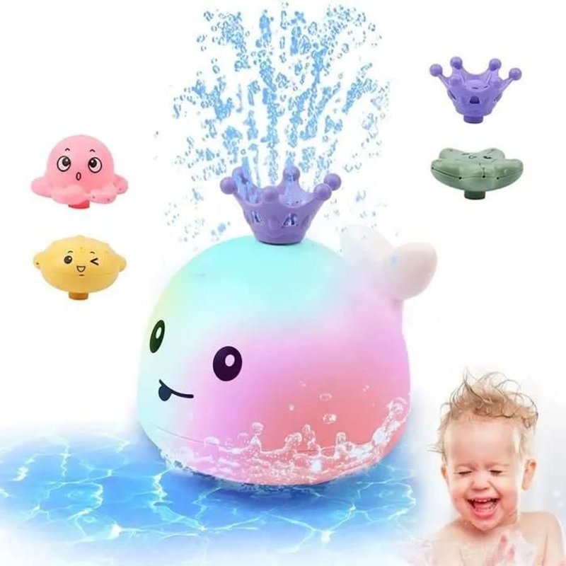 Baleine À Induction, Jouets De Bain Pour Bébé, Jouets De Bain Lumineux, Jouet DArroseur DEau Baleine Jouet De Piscine Les Enfant