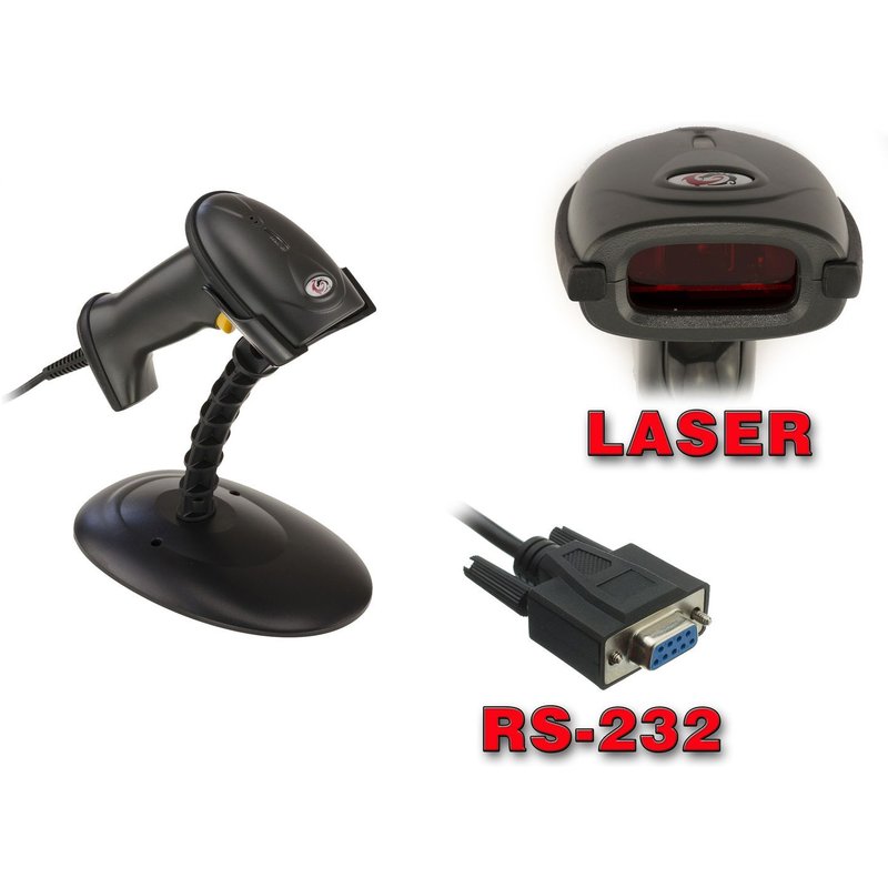 Lecteur de Codes Barres XL6200A - RS232 Mains libres, avec son portique.