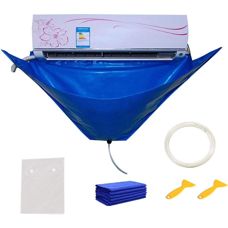 Couverture De Nettoyage De Climatiseur, Sac De Couverture Étanche De Nettoyage De Climatisation Divisé Avec Tuyau D'eau Sac De Couverture De Nettoyage De Climatiseur Étanche Pour Climatiseurs