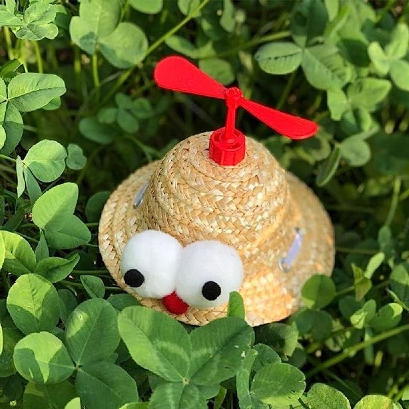 (Yeux Rouges-M)Chapeau De Soleil En Paille Pour Petit Animal De Compagnie, Joli Chapeau De Costume Pour Chiens, Chiots, Mini Chapeau De Protection Contre