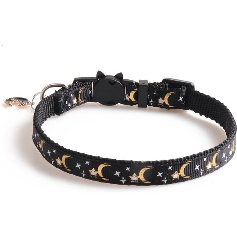 1 Pièces(Noir) Ensemble Collier ,Réglables Bandana Pour Les Promenades En Plein Air Pour Chats Et Chiots