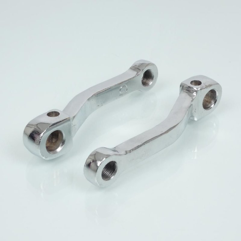 Paire de manivelles 130mm acier chromé